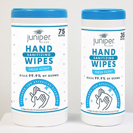 KYNC Juniper Clean Hand Sanitizing Wipes